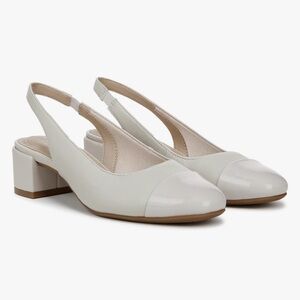 NWT Life Stride Cream Becoming Slingback Flats in Bone, Size 12